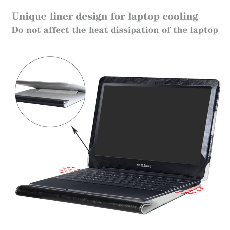 Alapmk Protective Case Cover for Samsung Chromebook 4 XE310XBA & Chromebook 3 XE500C13 & Chromebook 2 XE503C12 XE500C12 11.6" Laptop(Note:Not fit Samsung XE303C12 Series Chromebook),Black - Image 4